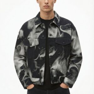 Alexander Wang Smoke Print Denim Jacket