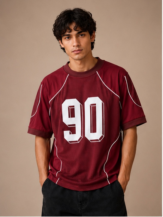 front_pose_90 Urban 90 Oversized Mesh T-Shirt