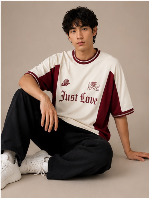 Just Love Oversized Contrast T-Shirt