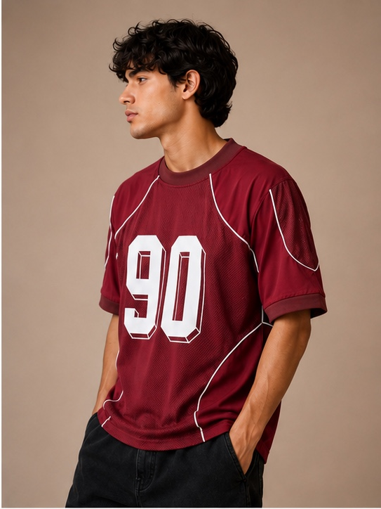 side_pose_90 Urban 90 Oversized Mesh T-Shirt