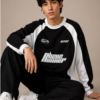 sitting_black_raglan_3x4 Race Runner H202 Oversized Raglan T-Shirt