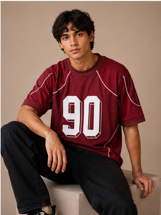 sitting_pose_90 Urban 90 Oversized Mesh T-Shirt